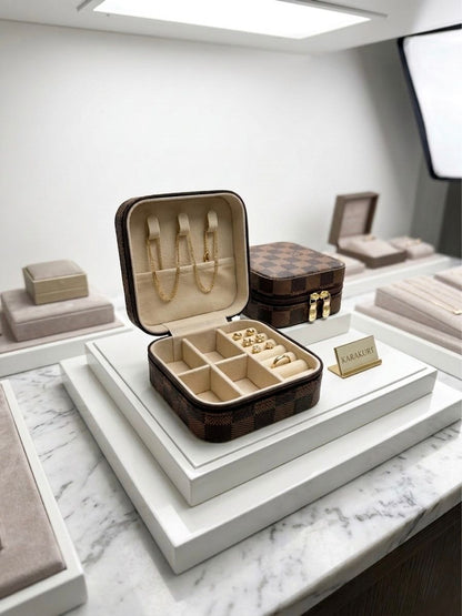 Taşınabilir Deri Takı ve Mücevher Çantası - Seyahat Koleksiyonu