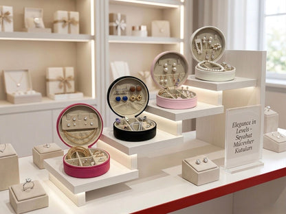 Taşınabilir Deri Takı ve Mücevher Çantası - Seyahat Koleksiyonu