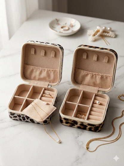 Taşınabilir Deri Takı ve Mücevher Çantası - Seyahat Koleksiyonu